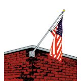 6' Streaming Single Corner Mount Flagpole Set